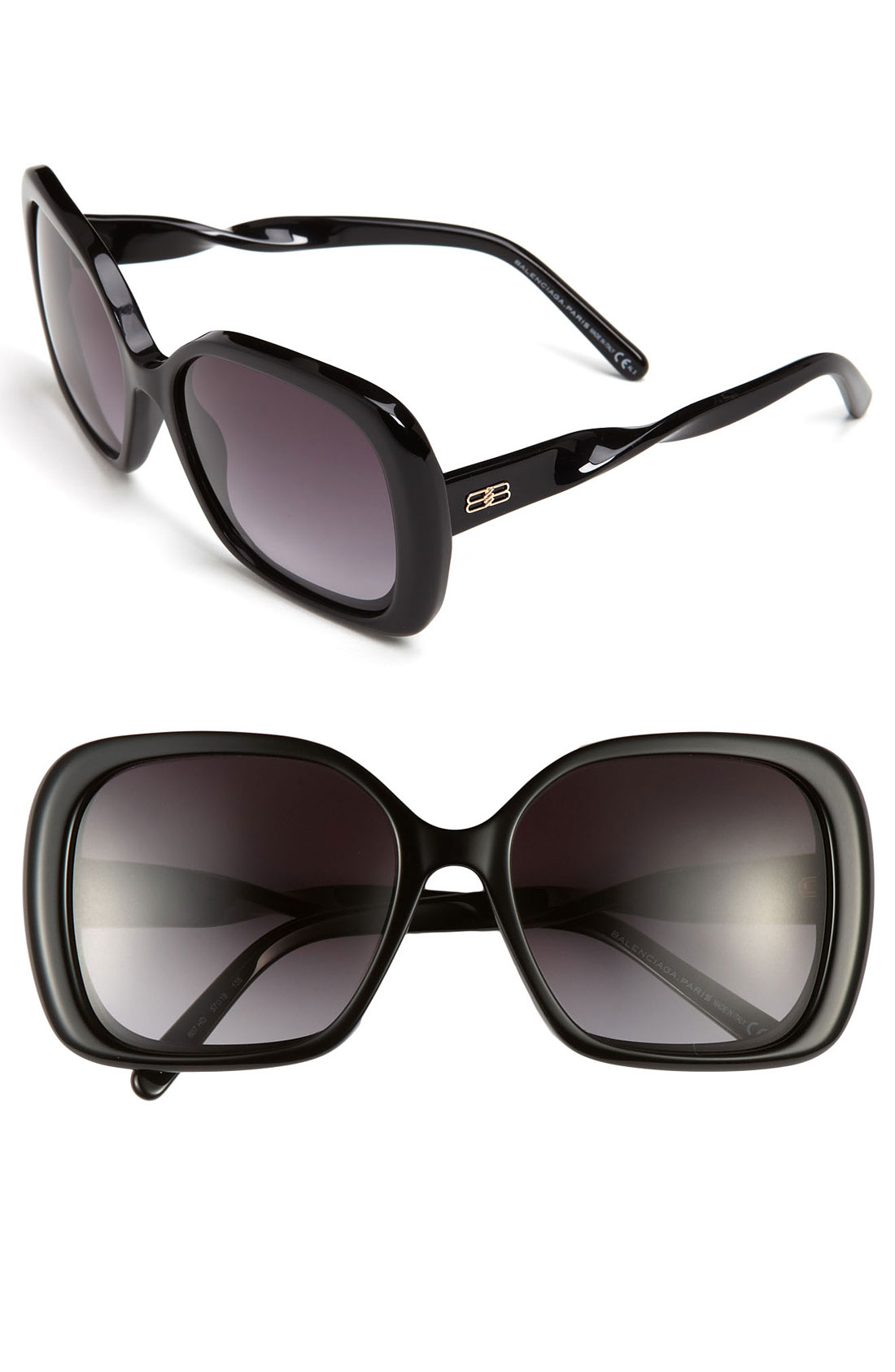 Balenciaga Oversized Square Sunglasses in (black/ grey gradient) Lyst