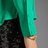 Bcbgmaxazria Button Down Pocket Blouse in Green (emerald) - Lyst