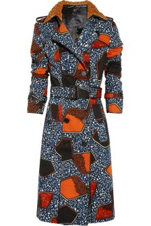 Burberry Prorsum Printed Cottontwill Trench Coat - Lyst