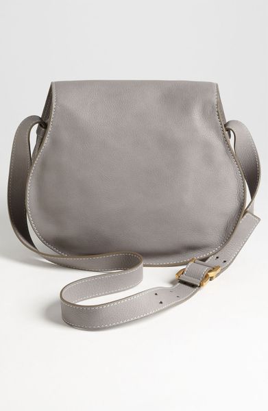 Chloé &#39;Marcie - Medium&#39; Leather Crossbody Bag in Gray (cashmere grey) | Lyst
