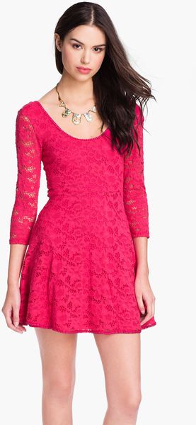 Free People Lace Mini Dress - Lyst