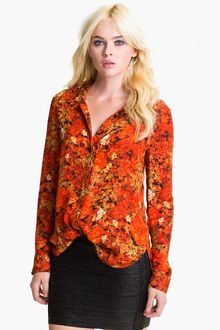 Haute Hippie Floral Print Silk Shirt - Lyst