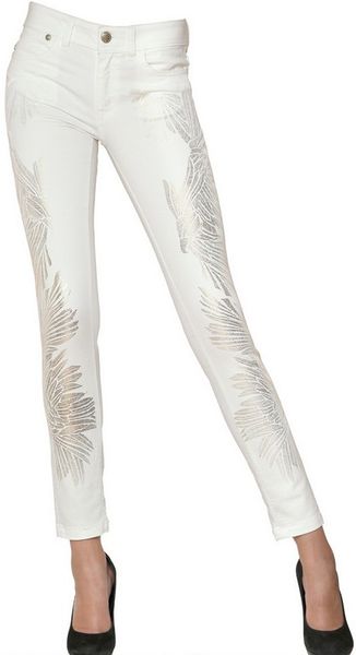 roberto cavalli white jeans