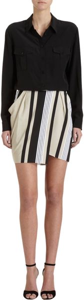 Ohne Titel Striped Wrap Mini Skirt - Lyst