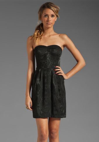 Rebecca Taylor Python Strapless Dress - Lyst