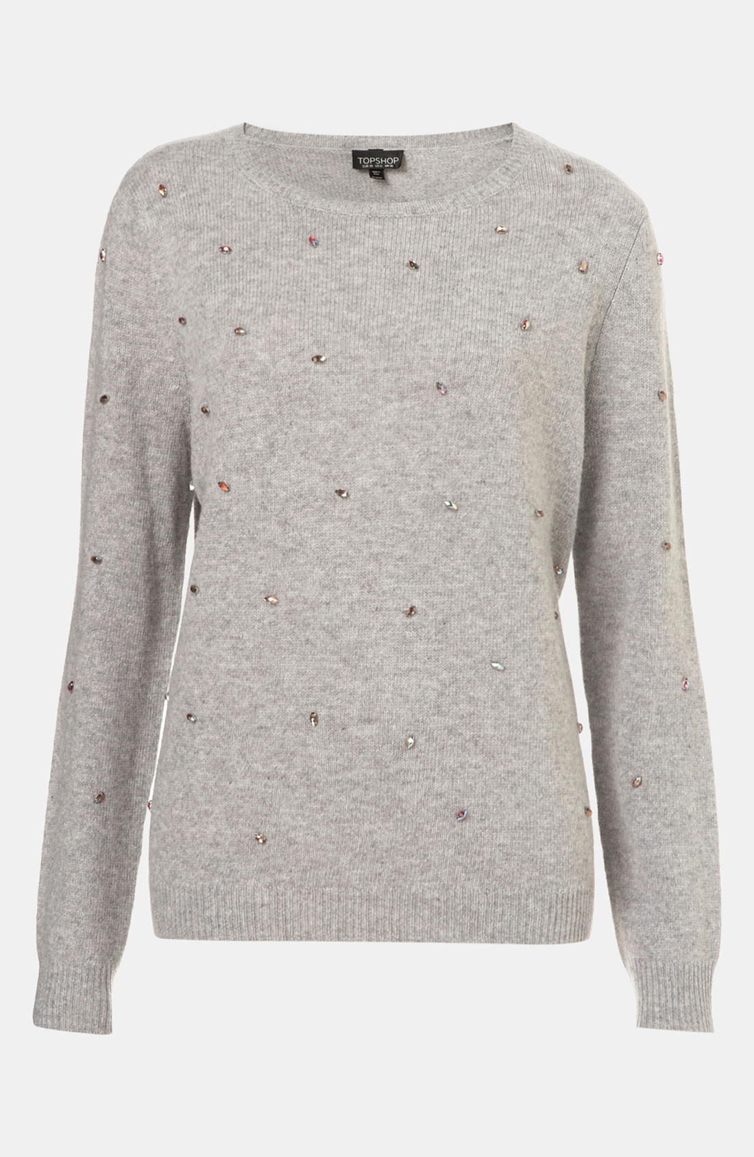 Embellished Sweater in Gray (grey) Lyst