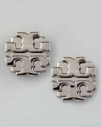 Tory Burch Large T logo Stud Earrings  - Lyst