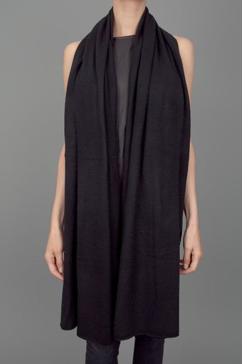 White + Warren Solid Wrap Black - Lyst