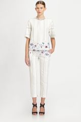  Mixed-Print Cropped Pants