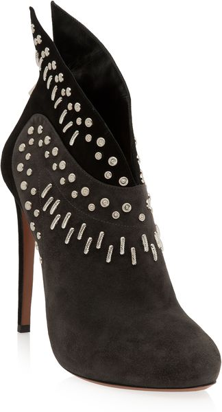 Alaïa Silver Stud Flame Ankle Boot - Lyst