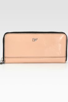 Diane Von Furstenberg Patent Leather Zip Around Wallet - Lyst