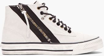 Diesel Grey Persis Zip Sneakers - Lyst
