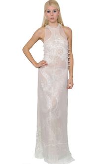Emilio Pucci Silk Chiffon and Tulle Long Dress - Lyst
