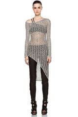 Helmut Lang Long Pullover in Off White