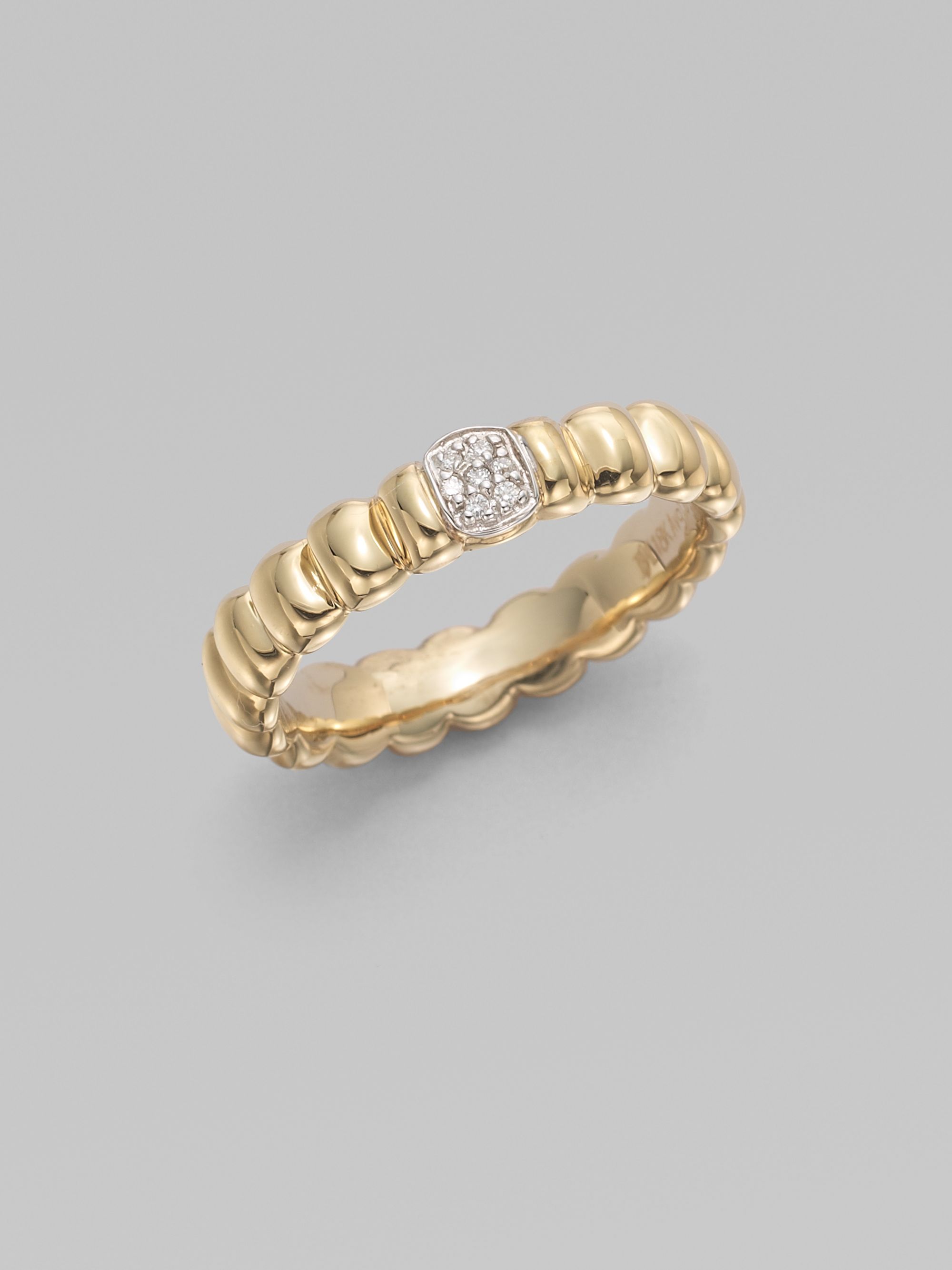 John Hardy Pavé Diamond Accented 18k Gold Ring in Gold Lyst