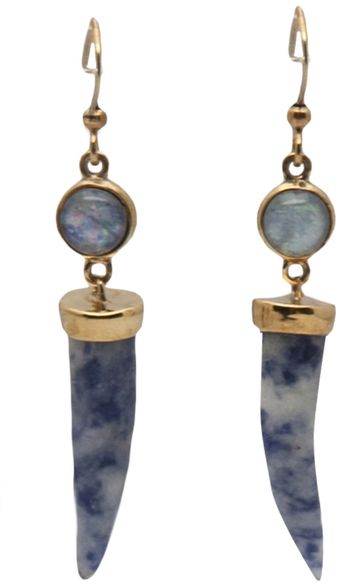 Kelly Wearstler Petite Horn and Cabochon Earring - Lyst