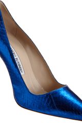 Manolo Blahnik Metallic Stamped Bb