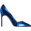 Manolo Blahnik Metallic Stamped Bb in Blue - Lyst