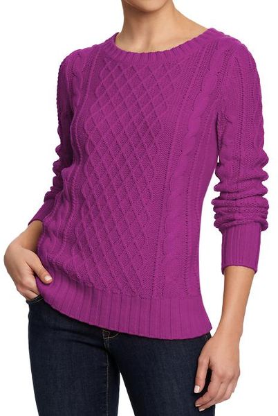 Old Navy Chunky Cable Knit Sweaters in Purple (posh purple neon ... Old Navy Chunky Cable Knit Sweaters in Purple (posh purple neon ...