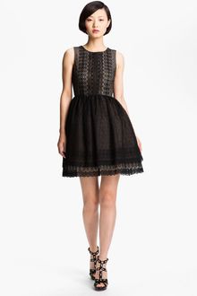 RED Valentino Chamomile Embroidered Organza Dress - Lyst
