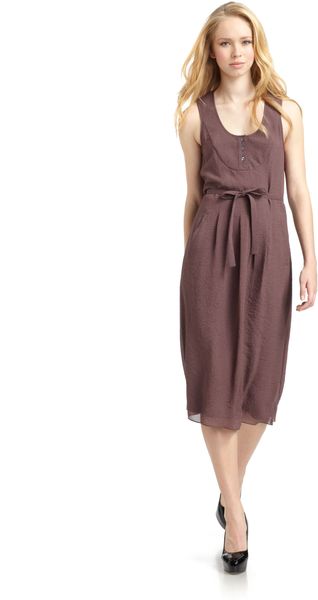 Richard Chai Love Textured Belted Dress - Lyst
