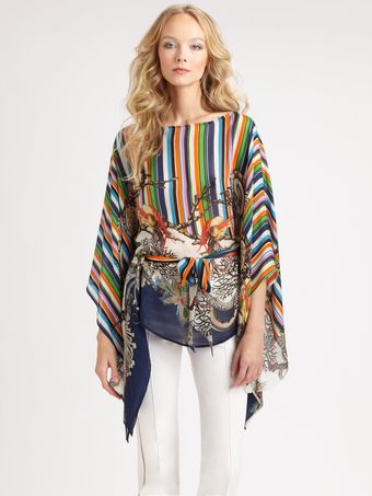 Roberto Cavalli Silk Electra Print Caftan - Lyst