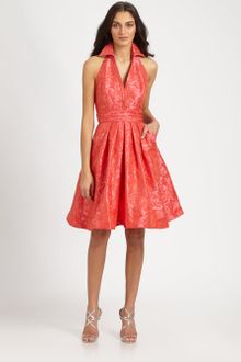 Theia Brocade Dress - Lyst