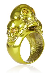 Alexander McQueen Swarovski Crystalembellished Skull Ring - Lyst