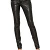 Balmain Leather Stretch Biker Trousers in Black - Lyst