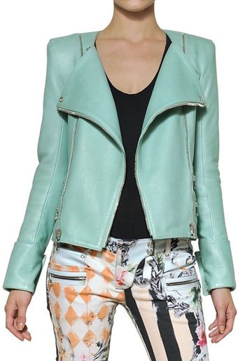 Balmain Nappa Leather Biker Jacket - Lyst