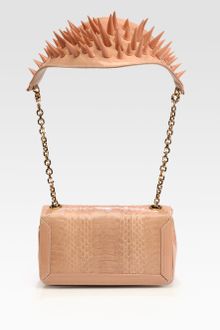 Christian Louboutin Artemis Python Spike Shoulder Bag - Lyst