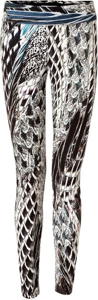Helmut Lang Bluemulti Jersey Leggings - Lyst