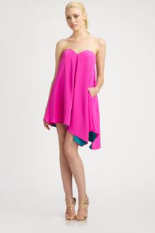 Jay Godfrey Strapless Silk Dress - Lyst