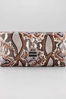 Kara Ross Electra Medium Ikat Python Clutch Bag - Lyst
