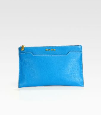 Miu Miu Vitello Caribou Envelope Clutch - Lyst