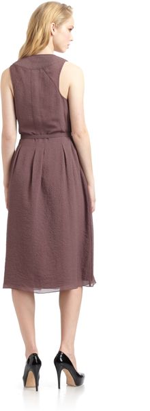 Richard Chai Love Textured Belted Dress - Lyst