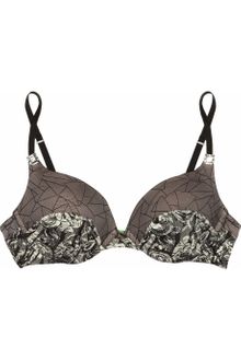 The Lake & Stars Deal Toy Lace and Stretchmesh Pushup Bra - Lyst