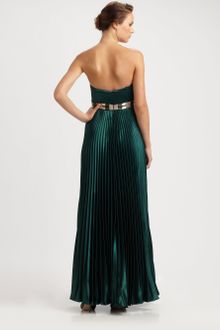 Theia Satin Strapless Gown - Lyst