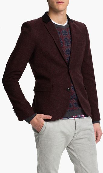Topshop Topman Fleck Skinny Fit Blazer - Lyst