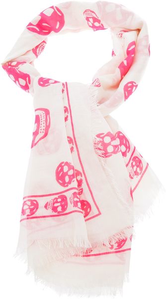 Alexander McQueen Print Scarf - Lyst