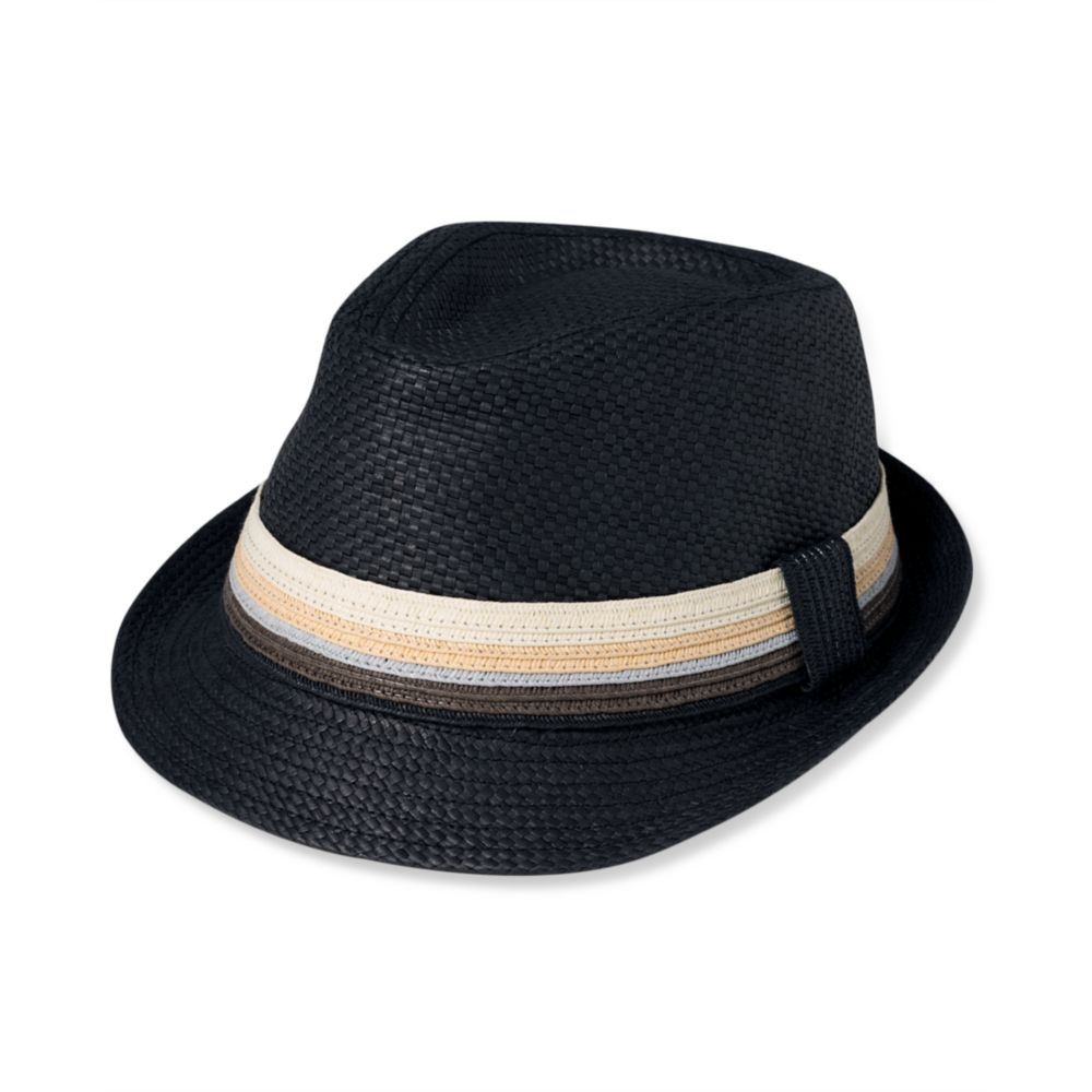 American Rag Black Straw Fedora in Black for Men Lyst