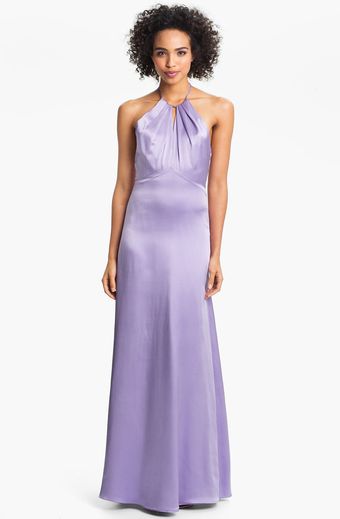 Jill Stuart Tstrap Silk Halter Gown - Lyst