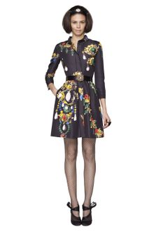Oscar de la Renta Bijoux Print Silk Faille Dress - Lyst