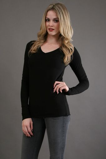 Re.set V-Neck Tee in Black - Lyst