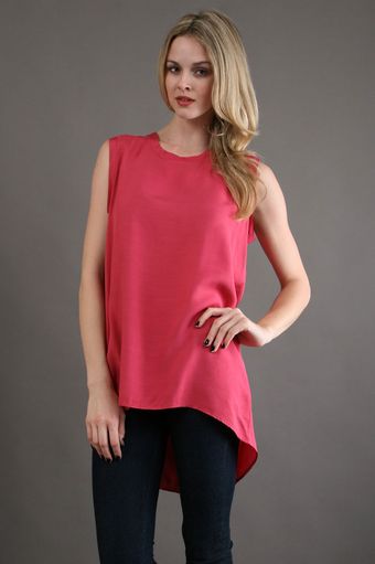 Re.set Long Viscosa Shell in Raspberry - Lyst