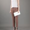 Yves Saint Laurent Leather Clutch in White - Lyst