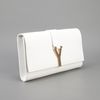 Yves Saint Laurent Leather Clutch in White - Lyst