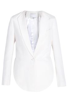 3.1 Phillip Lim Cropped Silk Back Blazer - Lyst