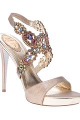 Rene Caovilla Gem Embellished Sandal