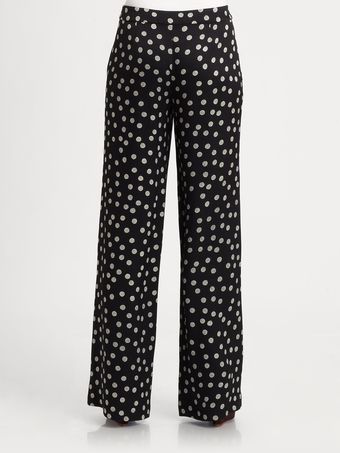 10 Crosby by Derek Lam Yarn Polkadot Silk Pants - Lyst